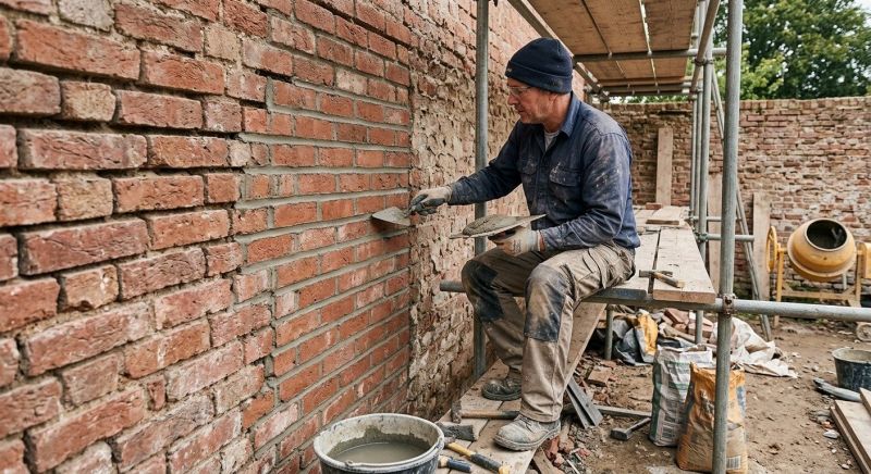 Our team working on Masonry Service projects in Sioux City, IA