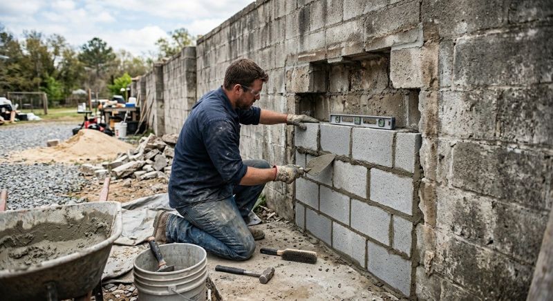 Block Wall Repair in Moville, IA