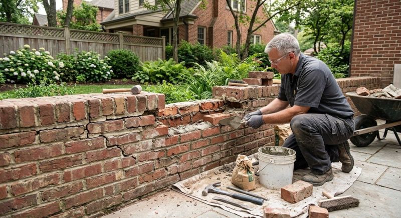 Brick Fence Repair in Sioux City, IA