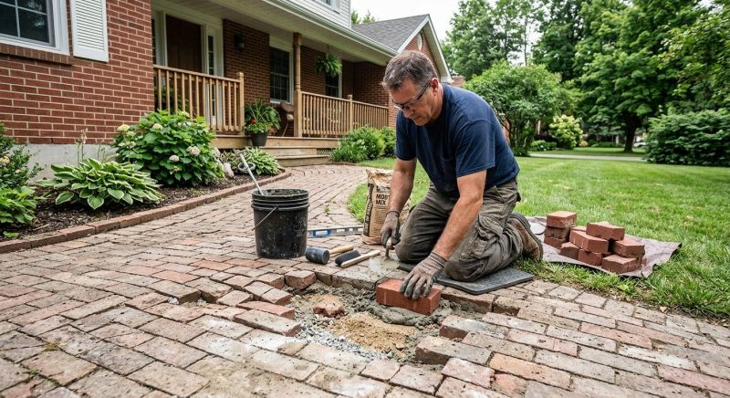 Brick Flatwork Repair in Moville, IA