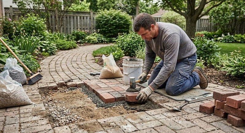Brick Pathway Repair in Sioux City, IA
