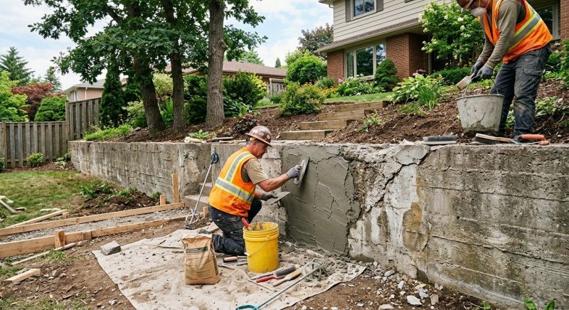 Brick Retaining Wall Repair in Sioux City, IA