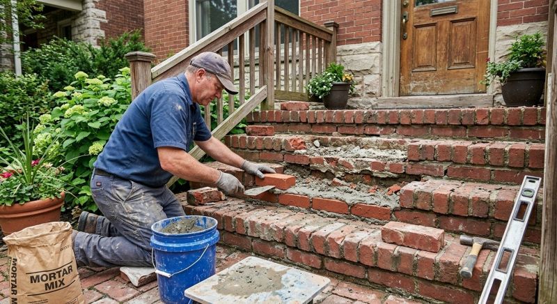 Brick Stoop Repair in Sioux City, IA