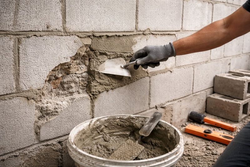 Cinder Block Wall Repair in Kingsley, IA
