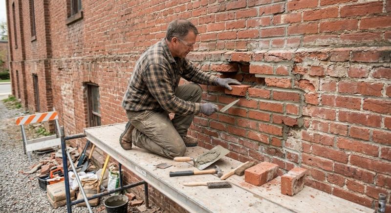 Porch Brick Repair in Sioux City, IA