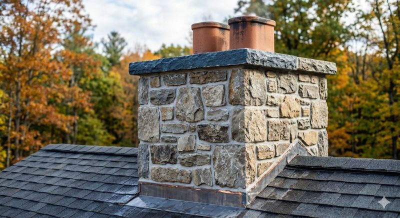 Stone Chimney Installation in Le Mars, IA