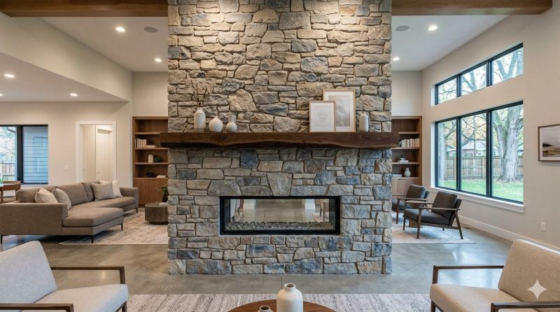 Stone Chimney Installation in Moville, IA