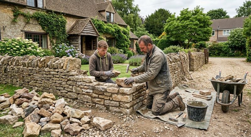 Stone Wall Repair in Le Mars, IA