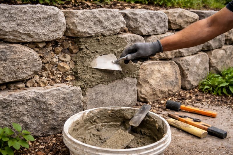 Stone Wall Repair in South Sioux City, NE